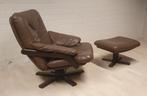 vintage 70's leolux design fauteuil, Huis en Inrichting, Fauteuils, Minder dan 75 cm, Gebruikt, Hout, 50 tot 75 cm