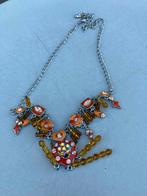 Ketting met gekleurde steentjes, Ophalen of Verzenden, Zo goed als nieuw, Overige kleuren, Overige materialen