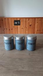 EMAILLE GRIJSGEWOLKTE BUSSENSET VAN BK., Ophalen of Verzenden