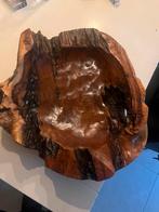 Grote Teakhout schaal 40x44 cm, Huis en Inrichting, Woonaccessoires | Schalen en Manden, Schaal, Ophalen of Verzenden, Zo goed als nieuw