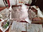 Vintage Antiek textiel kantklos zijde katoen, Antiek en Kunst, Ophalen of Verzenden