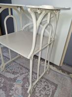 Art Deco gietijzeren geëmailleerde wit tafel antiek, Ophalen
