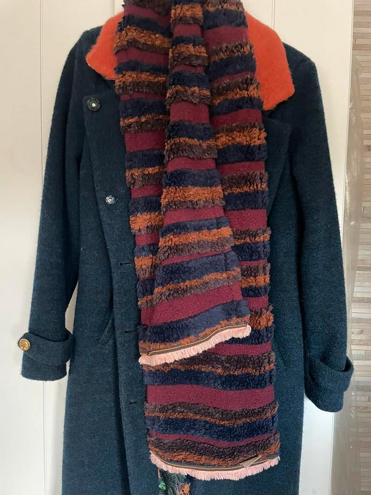 Winterjas Pom Amsterdam, Kleding | Dames, Jassen | Winter, Zo goed als nieuw, Maat 38/40 (M), Blauw, Ophalen of Verzenden