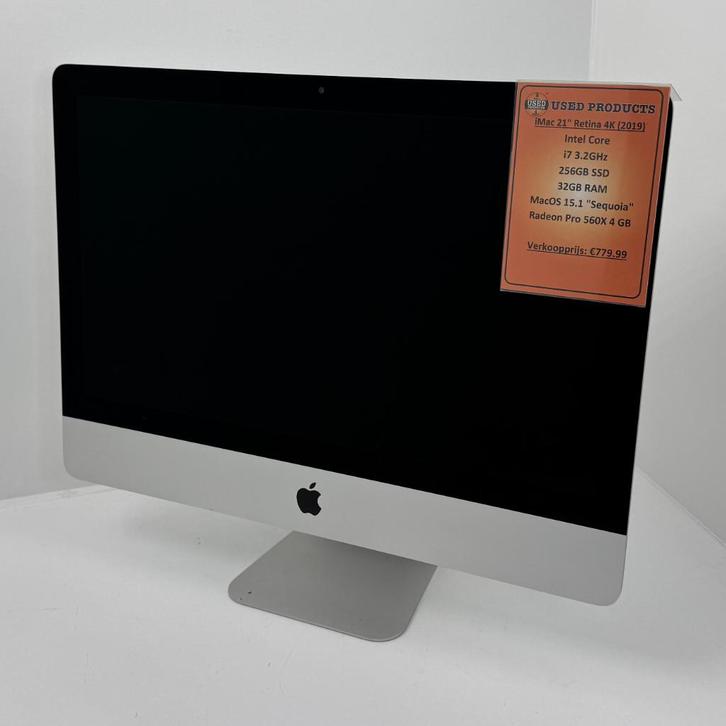 Apple iMac 2019 21.5inch 4K | i7 256GB SSD 32GB RAM, Computers en Software, Apple Desktops, Gebruikt, iMac, SSD, 3 tot 4 Ghz, 32 GB