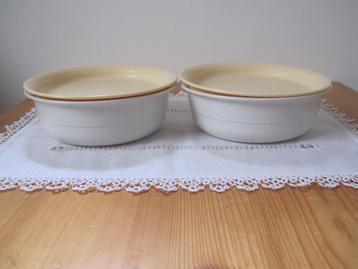 Tupperware dessert of compote schaaltjes met deksel 2 stuks beschikbaar voor biedingen
