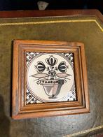 Antieke tegel “vaas met bloemen”, Ophalen of Verzenden