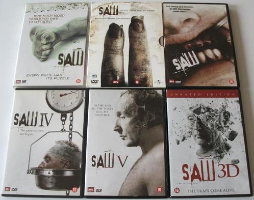 Dvd *** SAW *** Deel 1 + 2 + 3 + 4 + 5 + 7, Cd's en Dvd's, Dvd's | Horror, Zo goed als nieuw, Overige genres, Vanaf 16 jaar, Ophalen of Verzenden