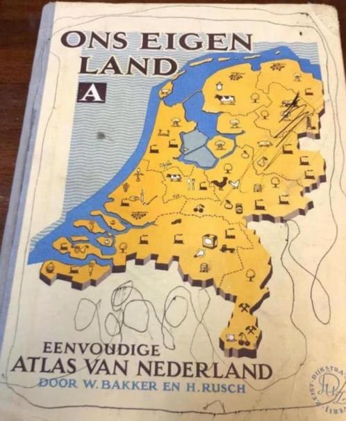 Ons Eigen Land - Atlas Nederland uit 1963 (43e druk), Boeken, Atlassen en Landkaarten, Gelezen, Overige atlassen, Nederland, 1800 tot 2000