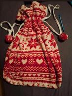 Kerstzak. Rood/wit. Zachte stof, Diversen, Kerst, Ophalen of Verzenden, Nieuw
