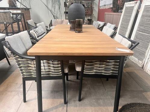 Milou tuinset, Tuin en Terras, Tuinsets en Loungesets, Nieuw, Tuinset, Teakhout, 6 zitplaatsen, Eettafel, Stoel, Ophalen of Verzenden