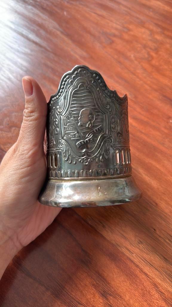 Podstakannik Lenin, Antiek en Kunst, Curiosa en Brocante, Ophalen of Verzenden