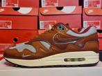 Patta x Nike Air Max 1 Wave Dark Russet - us 9 eur 42.5, Bruin, Nike, Nieuw, Ophalen of Verzenden