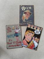 Bier Tekstborden Set - Mancave/Bar, Ophalen, Nieuw