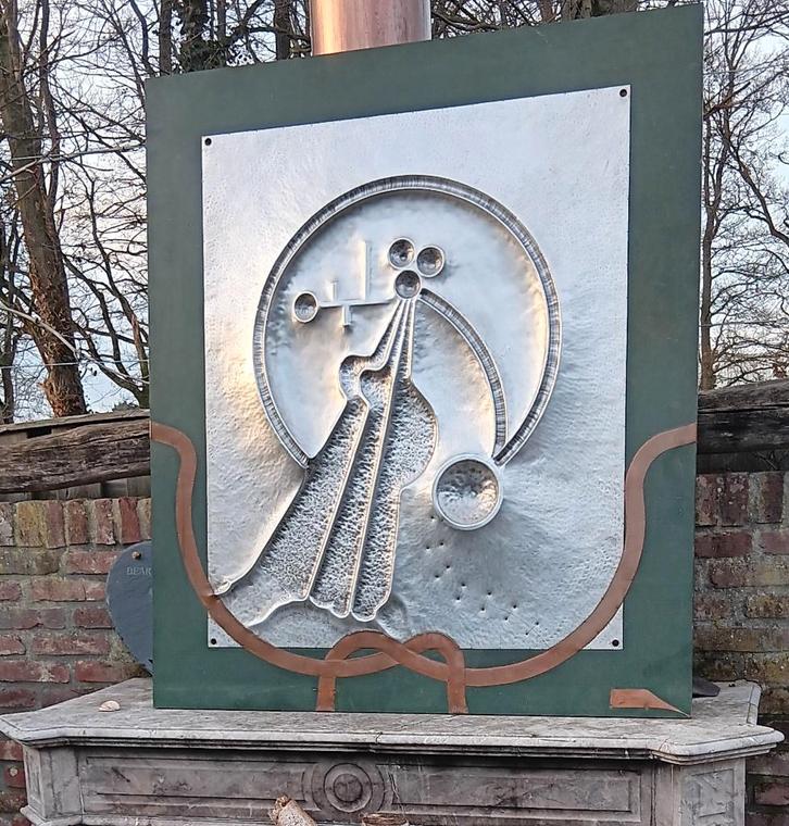 Vintage 1960-1970 BRUTALIST wandplastiek L. van Hove, Antiek en Kunst, Kunst | Designobjecten, Ophalen of Verzenden