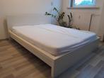 2-persoons bed (160 cm) IKEA incl. Bossflex lattenbodems, Ophalen, Wit, Tweepersoons, 200 cm