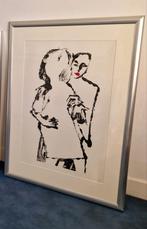 Groot werk dansen passe partout 68 x 94 gesigneerd, Ophalen of Verzenden