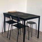 IKEA 2 ADDE stoelen / 2 MARIUS krukken, Ophalen, Overige materialen, Zwart, Zo goed als nieuw