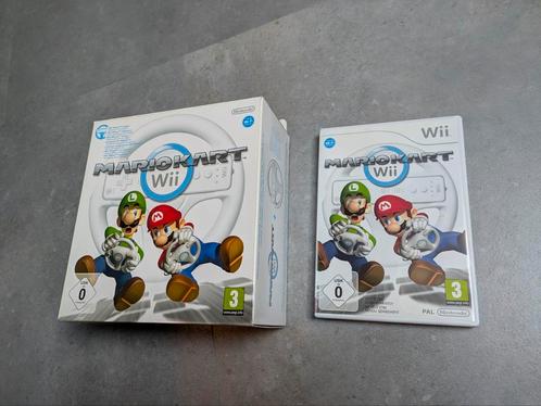 Mario Kart Wii met Stuur (compleet in doos), Spelcomputers en Games, Games | Nintendo Wii, Zo goed als nieuw, Racen en Vliegen