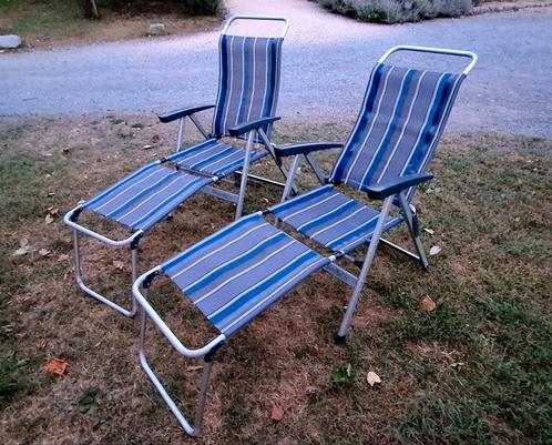 2 Travel&Co campeer standenstoelen incl. Verlengstuk, Caravans en Kamperen, Kampeermeubelen, Gebruikt, Campingstoel, Ophalen