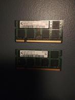 2x  laptop ram geheugen 1GB 2Rx8, Computers en Software, RAM geheugen, Ophalen, Zo goed als nieuw, DDR2