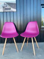 2 Eames DSW Kuipstoelen Replica - Paars, Huis en Inrichting, Ophalen, Kunststof, Twee, Overige kleuren