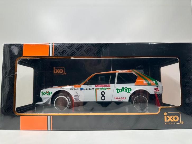LANCIA DELTA S4 CERRATO #8 RALLY SANREMO 1986 1:18 IXO NIEUW, Hobby en Vrije tijd, Modelauto's | 1:18, Nieuw, Auto, Overige merken