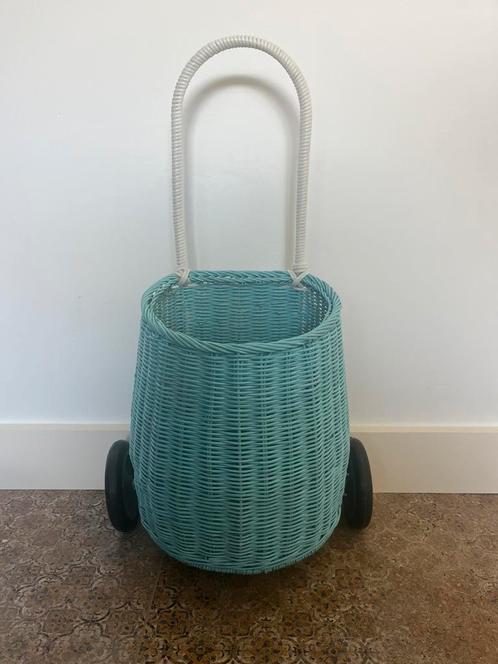 Olli Ella luggy blauw karretje boodschappen wagen, Kinderen en Baby's, Speelgoed | Poppen, Gebruikt, Overige typen, Ophalen of Verzenden
