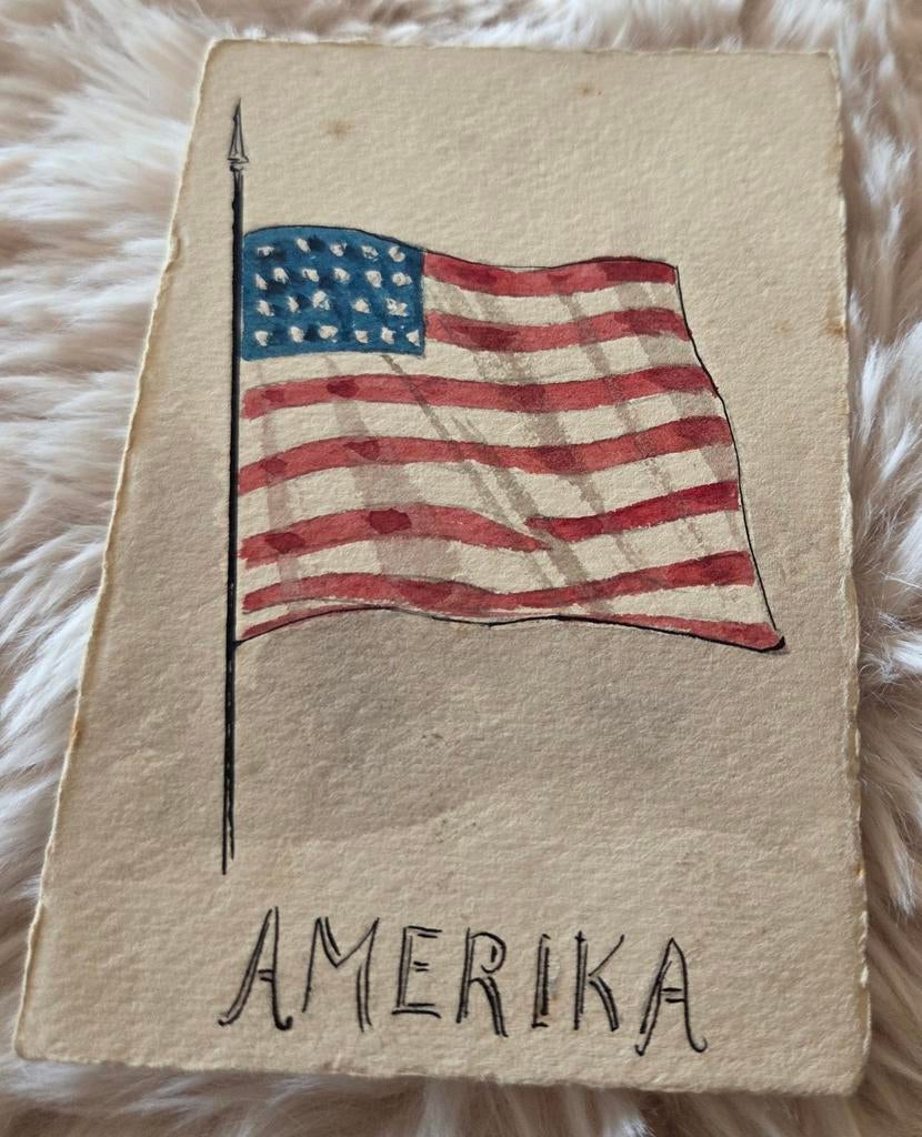 Amerikaanse vlag - Amerika, Verzamelen, Ansichtkaarten | Themakaarten, Ongelopen, Overige thema's, Verzenden