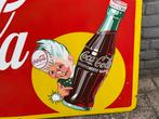 Vintage Coca-Cola Emaille Reclamebord, Ophalen