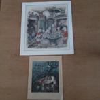 2 Anton Pieck reproducties Efteling afbeeldingen., Verzamelen, Efteling, Ophalen of Verzenden, Gebruikt, Overige typen