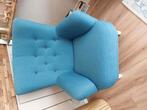 Blauw/groene fauteuil voor een prikkie, Ophalen, Gebruikt, Stof