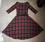 Vintage Chic Jurk - Ruitjespatroon, Kleding | Dames, Jurken, Ophalen of Verzenden, Zo goed als nieuw, Knielengte, Maat 36 (S)