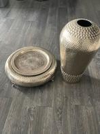 Oosters decor set: vaas en plateau/tafel, Huis en Inrichting, Woonaccessoires | Vazen, Ophalen, Overige materialen, Gebruikt, Overige kleuren