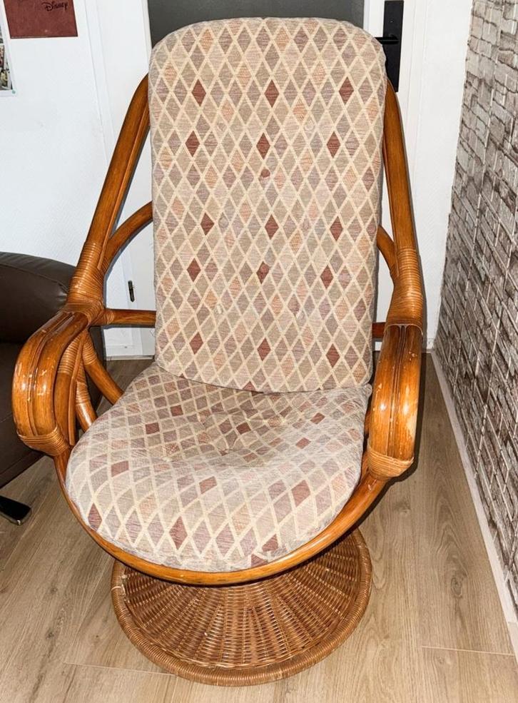 Vintage stoelkussen/ zitkussen Bamboe Stoel, Antiek en Kunst, Antiek | Meubels | Stoelen en Banken, Ophalen