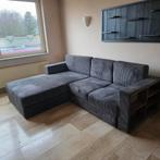 Antraciet hoekbank met slaapfunctie, Huis en Inrichting, Ophalen, 250 tot 300 cm, Gebruikt, Hoekbank