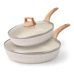 2-delige Koekenpannenset Boreine Beige, Ophalen of Verzenden, Nieuw, Rvs, Koekenpan of Braadpan