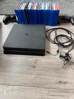 Te koop ps4 met stuur, stoel en diverse spellen, Spelcomputers en Games, Spelcomputers | Sony PlayStation 4, Ophalen, Met 2 controllers