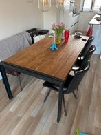 Industriële houten eettafel 200x100, Huis en Inrichting, Tafels | Eettafels, Ophalen, Gebruikt, 100 tot 150 cm, 200 cm of meer