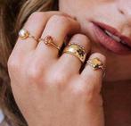 charlotte de koomen ronde freshwater pearl ring, 14k goud, Ophalen of Verzenden, Dame, Goud, Kleiner dan 17