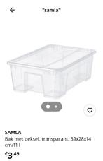 Ikea Samla kleine opbergbakken met deksel en klemmen, Doe-het-zelf en Verbouw, Ophalen, Gebruikt, Minder dan 50 cm, Minder dan 40 cm