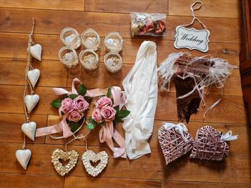 Bruiloft versiering / decoratie te koop (goud, rosé)