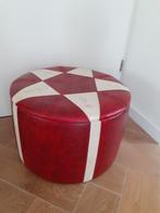 Vintage poef met opbergruimte *eureka*, Ophalen, Gebruikt, Rond, Minder dan 50 cm