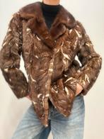 Vintage echte Nerts Bontjas - Prachtige Print., Ophalen of Verzenden, Zo goed als nieuw, Maat 38/40 (M), Bruin