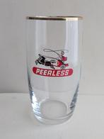 vintage bierglas Peerless, fietsenmerk, fiets, fietsen, Ophalen of Verzenden, Gebruikt, Bierglas