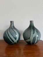 Dubbelwandige glazen design vazen, Huis en Inrichting, Overige kleuren, Ophalen of Verzenden, Minder dan 50 cm, Glas