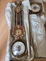 Antieke barometer met klok, Ophalen of Verzenden