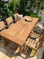 27-09 Grote einde seizoen uitverkoop, Teak tuinmeubelen, Ophalen of Verzenden, Zo goed als nieuw, Teakhout, Stoel
