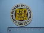 sticker oud Echte BAKKER brood retro week bakkerij winkel, Verzamelen, Verzenden, Zo goed als nieuw, Bedrijf of Vereniging