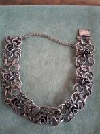 Echt zilveren armband, vintage met rozen, Ophalen of Verzenden, Gebruikt, Zilver, Zilver