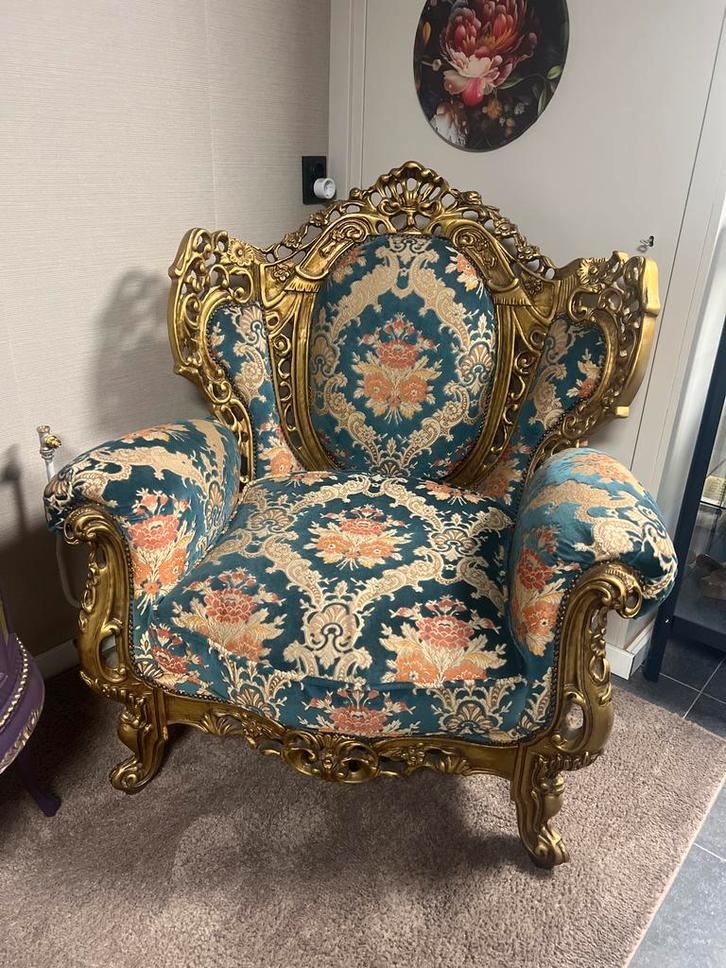 Luxe Stoel & Bankstel Set - Laatste Kans!, Huis en Inrichting, Fauteuils, Nieuw, Hout, 125 cm of meer, 75 tot 100 cm, Ophalen